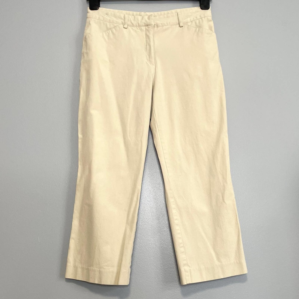 Lilly Pulitzer Vintage Nicole Tan Khaki Chino Cropped Pants 8